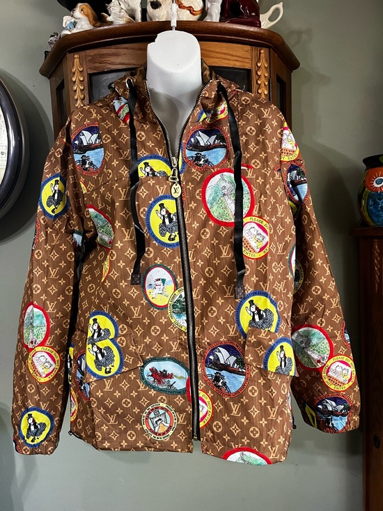 Jackets & Blazers - Louis. Vuitton. Coddington Cat Stamp Lightweight Hooded Windbreaker Jacket NWT
